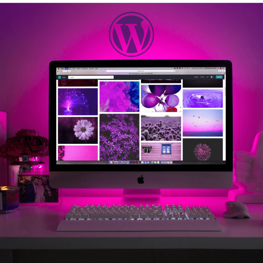 Wordpress website on computer